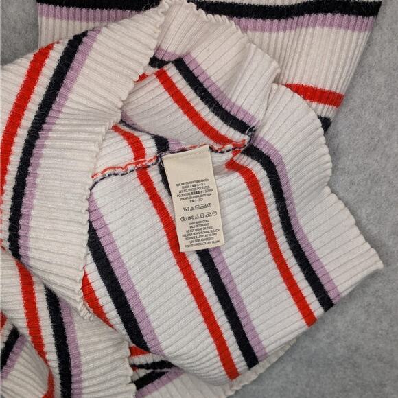 Free People Rib Knit Bodycon Dress XS White Red Black Purple Short Sleeve Fitted - Picture 11 of 15